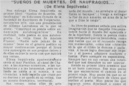 "Sueños de muertes, de náufragos...