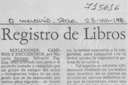 Reflexiones, caminos y encuentros.