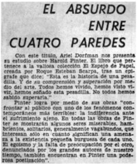 El absurdo entre cuatro paredes.