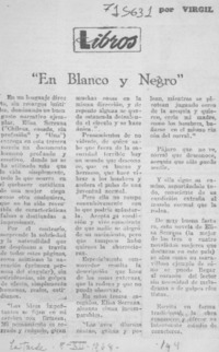 En blanco y negro"