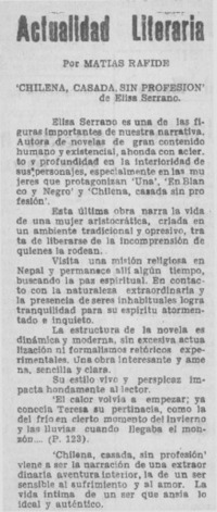 Chilena, casada, sin profesión"