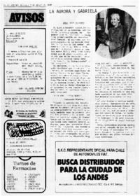 La Aurora y Gabriela