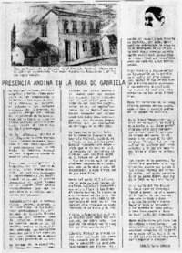 Presencia andina en la obra de Gabriela Mistral