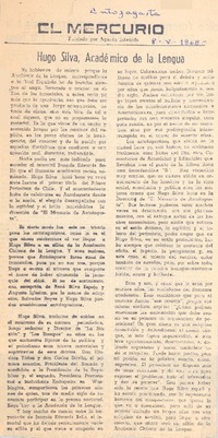 Hugo Silva, académico de la lengua.