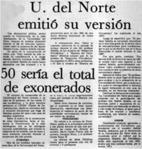 U. de Norte emitió su versión.