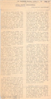 Hugo Silva, académico