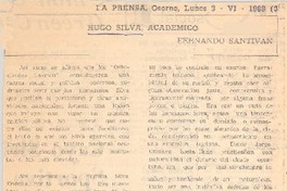 Hugo Silva, académico