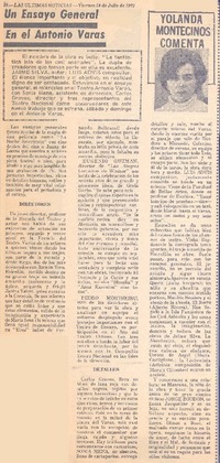 Un ensayo general en el Antonio Varas