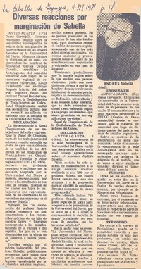 Diversas reacciones por marginación de Sabella.