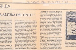 A la altura del unto"