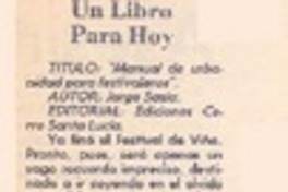 Manual de urbanidad para festivaleros"