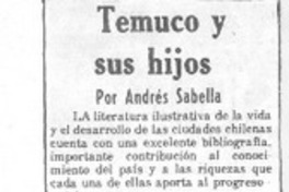 Temuco y sus hijos