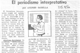 El periodismo interpretativo