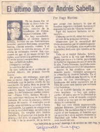 El último libro de Andrés Sabella