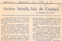 Andrés Sabella, hijo de Copiapó