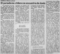 El periodismo chileno se encuentra de duelo
