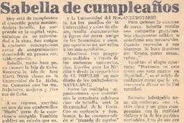 Sabella de cumpleaños.