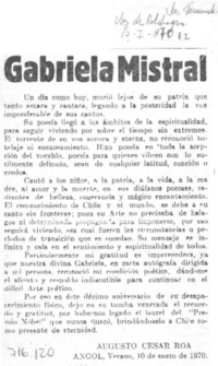 Gabriela Mistral