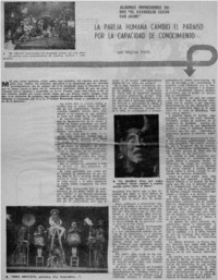 La pareja humana cambió el paraíso por la capacidad de conocimiento