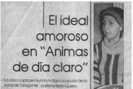 El ideal amoroso en "Animas de día claro"