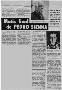 Mutis final de Pedro Sienna