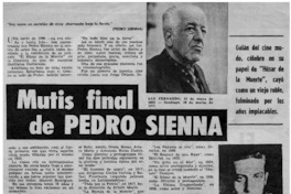 Mutis final de Pedro Sienna