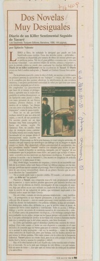 Diario de un killer sentimental seguido de Yacaré