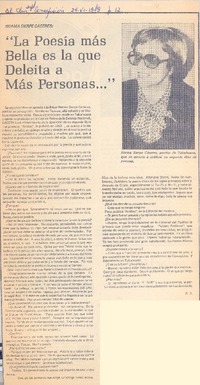 La poesía más bella es la que deleita a más personas..."