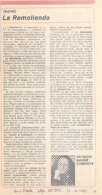 La remolienda : [comentario]