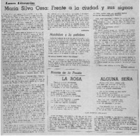 María Silva Ossa: frente a la ciudad y los signos