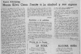 María Silva Ossa: frente a la ciudad y los signos