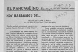 Roque Esteban Scarpa el escritor que no tuvo tiempo