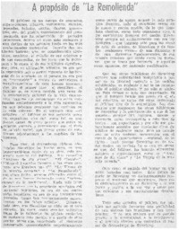 A propósito de "La Remolienda".