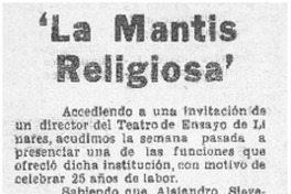 La mantis religiosa"