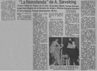 La remolienda" de A. Sieveking.