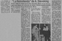 La remolienda" de A. Sieveking.