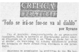 Todo se irá-se fué-se va al diablo"