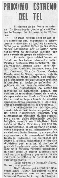 Próximo estreno del tel.