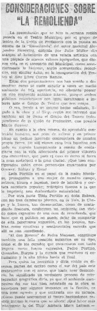 Consideraciones sobre "La remolienda".