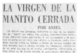 La virgen de la manito cerrada