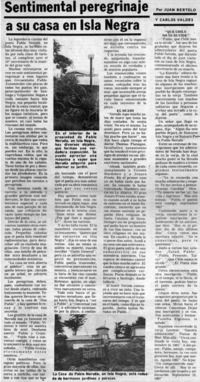 Sentimental peregrinaje a su casa en Isla Negra