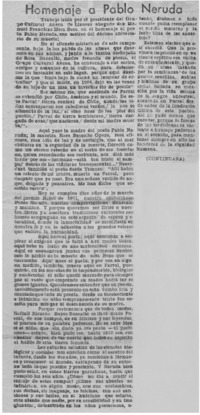 Homenaje a Pablo Neruda