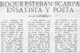 Roque Esteban Scarpa ensayista y poeta