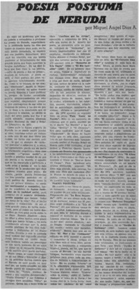 Poesía póstuma de Neruda