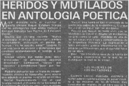 Heridos y mutilados en antología poética.