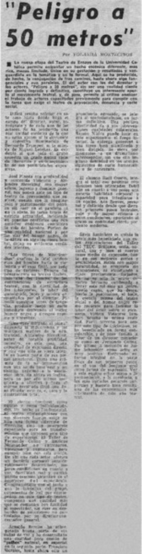 "Peligro a 50 metros"