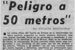 "Peligro a 50 metros"