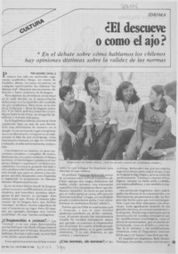 ¿El descueve o como el ajo? [entrevistas]