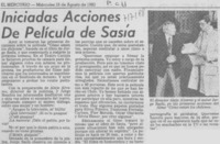 Iniciadas acciones de película de Sasía.
