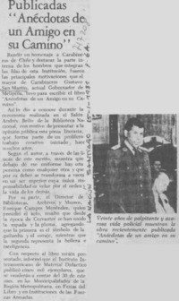 Publicadas "anécdotas de un amigo en su camino".